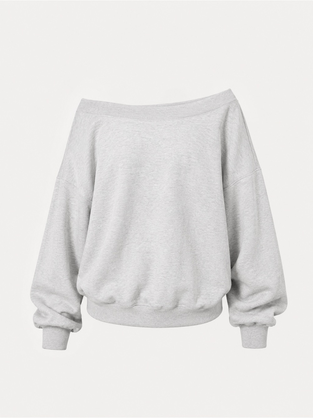 Muse Light Gray Sweatshirt with Subtle Texture